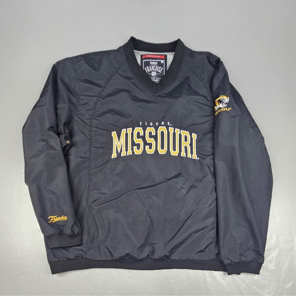 Franchise Club Missouri Tigers Mizzou Pullover Mens XXL Y2K Windbreaker Jacket
